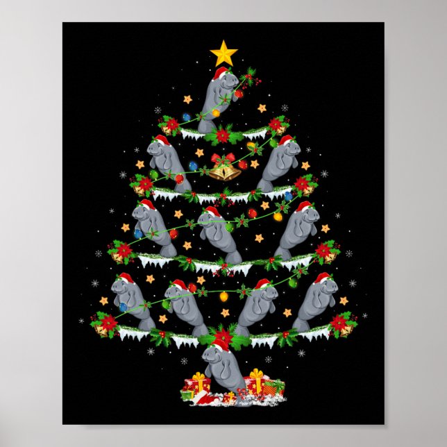 Poster Papais noeis De Luzes De Natal Para Animais De Pet (Frente)