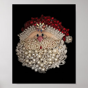 Poster Papais noeis de Natal Bead - Gemstone-White-Xmas
