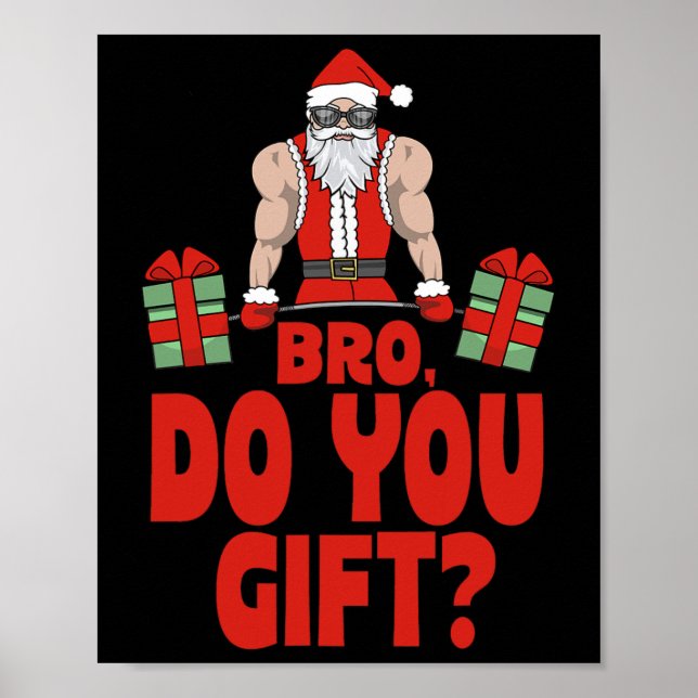 Poster Papais noeis de Natal Bodybuilding Bro Do (Frente)