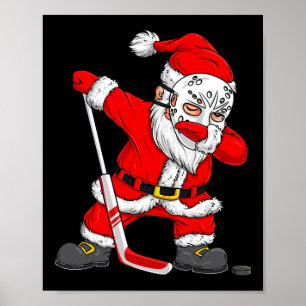 Poster Papais noeis De Natal Dabbing Hockey Player Boys D