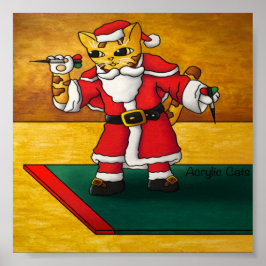 Poster Papais noeis de Natal - Dardos Cat