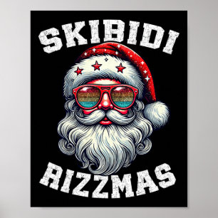 Poster Papais noeis de Natal do Skibidi Rizzmas Feliz Riz