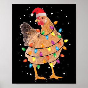 Poster Papais noeis de Natal Galinhas Diversão Pintinho d