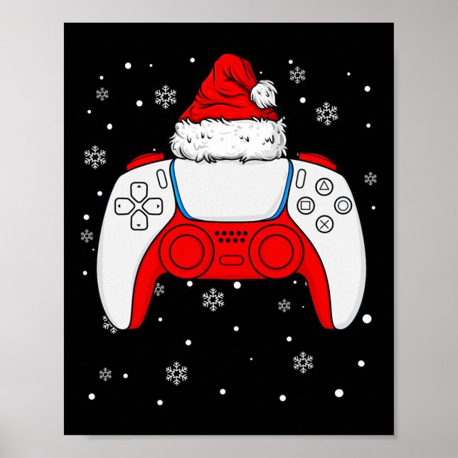 Poster Papais noeis de Natal Gamer Controller Boys Infant (Frente)