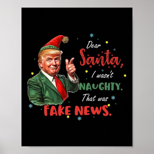 Poster Papais noeis De Natal Notícias Falso Engraçado Xma (Frente)