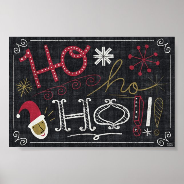 Poster Papais noeis de Natal Quirky (Frente)