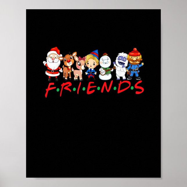 Poster Papais noeis de Natal Rudolph Snowman Família Xma (Frente)