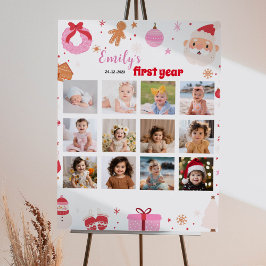 Poster Papais noeis de Natal Símbolo de Milestone de Foto