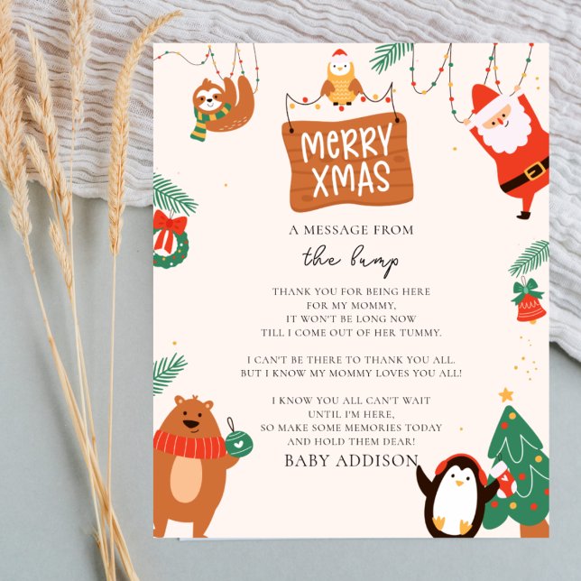 Poster Papais noeis De Natal, Uma Mensagem Do Sinal De Bu (Criador carregado)