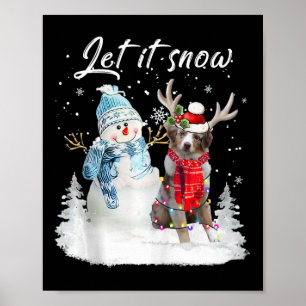 Poster Papais noeis de pastor australianos Cachorro Natal