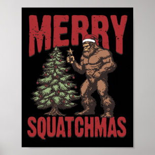 Poster Papais noeis de Pé-Grande Engraçado com Feliz Ocid