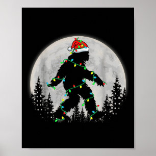 Poster Papais noeis De Pé Grande Luzes De Natal Engraçado