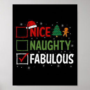 Poster Papais noeis de pijama de Natal fantásticas, Clau