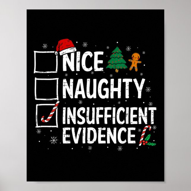 Poster Papais noeis De Provas Insuficientes De Natal Nice (Frente)
