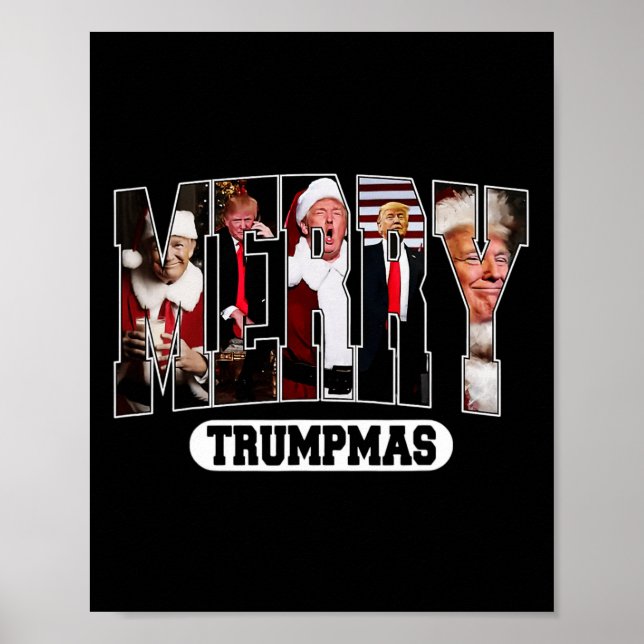 Poster Papais noeis de Trumpmas de feliz espetam pijamas  (Frente)