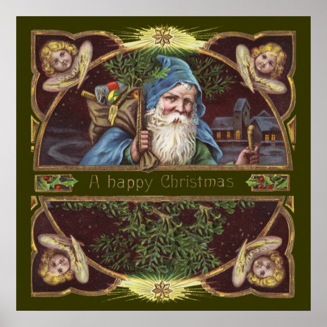 Poster Papais noeis e anjos de vinheta (Frente)