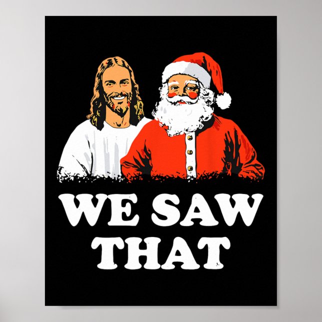 Poster Papais noeis E Jesus Vimos Que Feliz Natal Engraça (Frente)