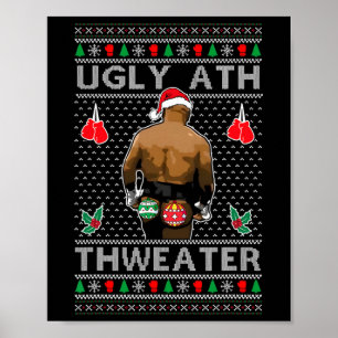 Poster Papais noeis Engraçados Boxando Feio Ath Sweater F