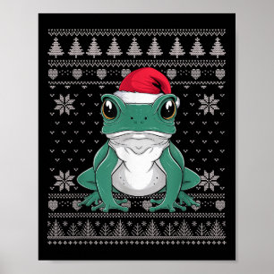 Poster Papais noeis Engraçados do Sapo Ison Dart de Natal