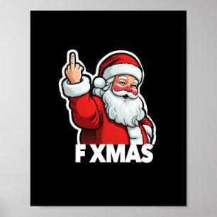 Poster Papais noeis Engraçados Do Xmas Anti Holiday Bah H