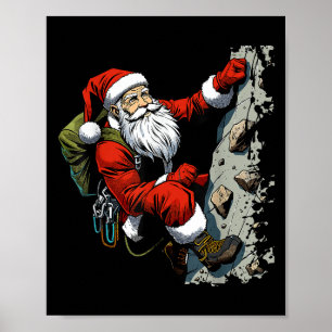 Poster Papais noeis Engraçados Escalando Natal Boulderin