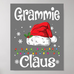 Poster Papais noeis Engraçados Grammie Claus Festa de Nat