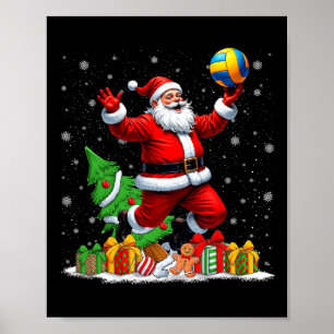 Poster Papais noeis Engraçados Jogando Voleibol À Luz De