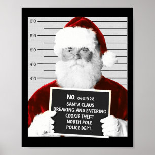 Poster Papais noeis engraçados Mugshot Papai Noel preso n