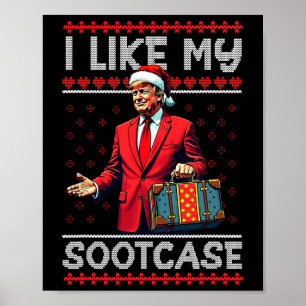 Poster Papais noeis Engraçados Trump 2024 Men Xmas Eu Gos