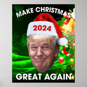 Poster Papais noeis engraçados Trump 2024 Tornem Excelent