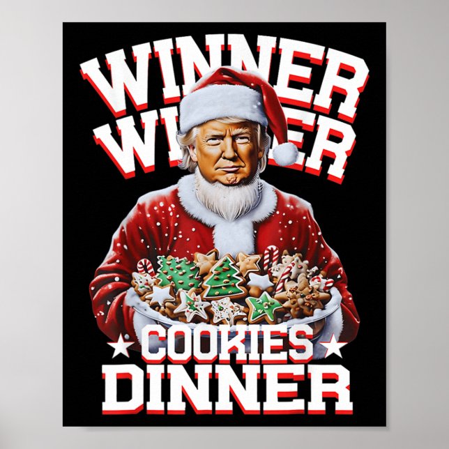 Poster Papais noeis Engraçados Vencedores de Natal Cookie (Frente)