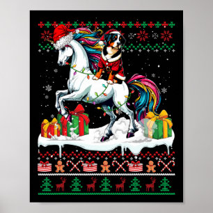 Poster Papais noeis Entlebucher Mountain Andando Unicorn 