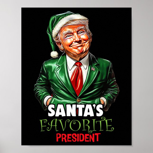 Poster Papais noeis Favoritos Presidente Engraçado Trump  (Frente)