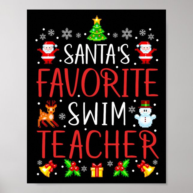 Poster Papais noeis Favoritos Professores Natações Corres (Frente)
