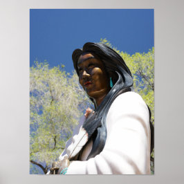 Poster Papais noeis Fe Nova Estátua Nativa Americana do M