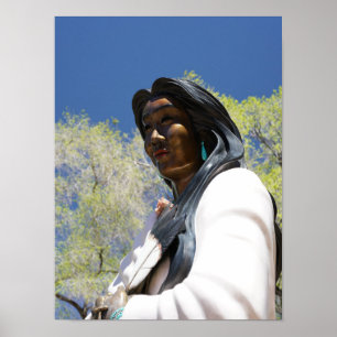 Poster Papais noeis Fe Nova Estátua Nativa Americana do M