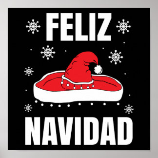 Poster Papais noeis Feliz Navidad Sombrero Engraçados Pre