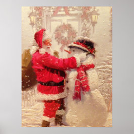 Poster Papais noeis Frosty Christmas