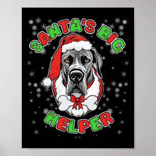 Poster Papais noeis Grande Auxiliar Grande Cão De Dane No