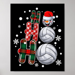 Poster Papais noeis Ho-ho-ho de Natal Xmas de Voleibol Sn