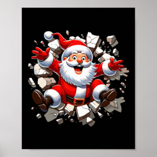 Poster Papais noeis Invadindo Muro Xmas Toddler Boys Cria