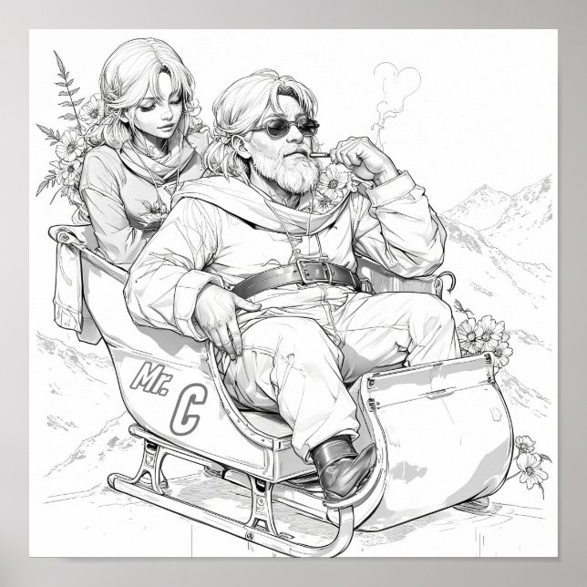 Poster Papais noeis legal e Elf (Frente)