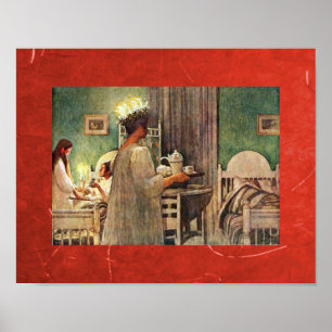 Pôster Papais noeis Lucia Scandinavian Winter Holiday