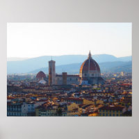 Papais noeis Maria del Fiore ao pôr do sol em Flor