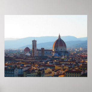 Poster Papais noeis Maria del Fiore ao pôr do sol em Flor