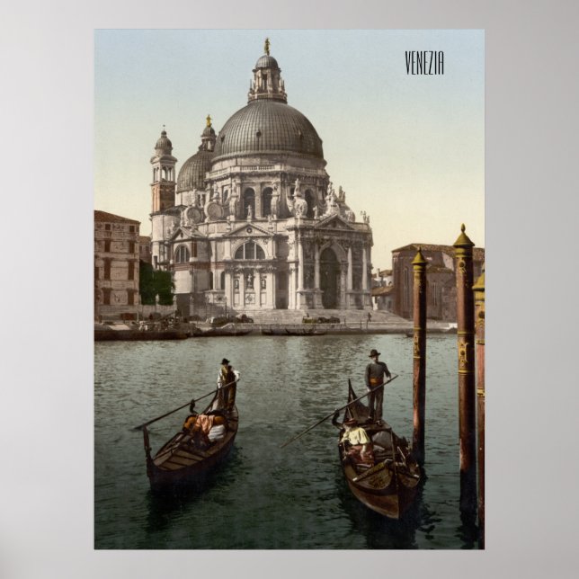 Poster Papais noeis Maria della Salute em Veneza (c. 1900 (Frente)