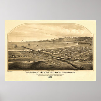 Pôster Papais noeis Mônica CA Panorâmica Visão do Pássaro