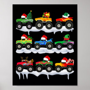 Poster Papais noeis Monster Truck Christmas Squad Group B