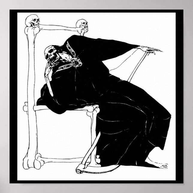 Pôster "Papais noeis Muerte" (mexicano Grim Reaper) (Frente)