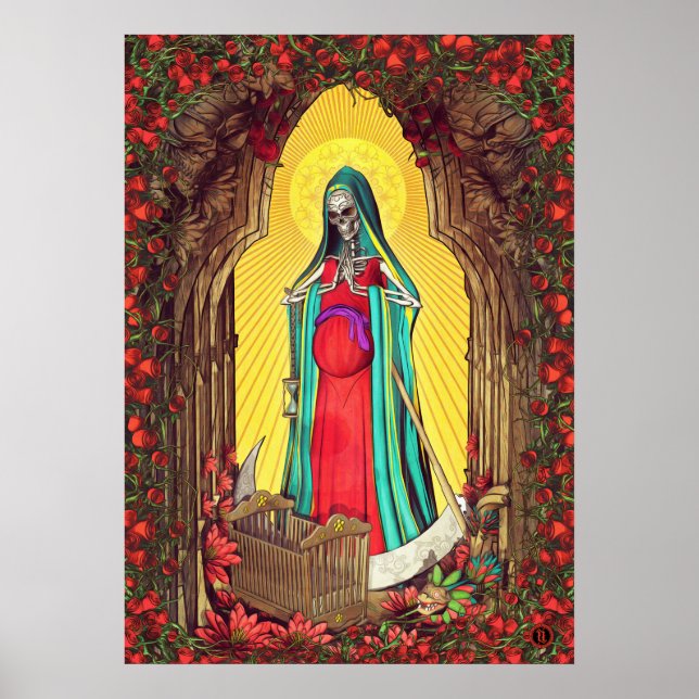 Poster Papais noeis Muerte Tarot - Santa Morte (Frente)